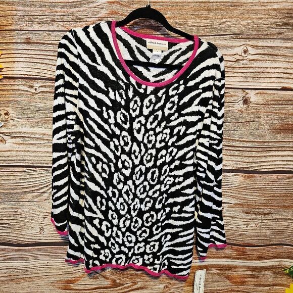 Alfred Dunner top long sleeve Women's 1X Zebra print NWT - Picture 1 of 8